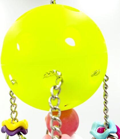 Pullable Bird Plastic Ball Toys with Acrylic Pacifiers and Flowers, Colorful Parrot Toys for Medium and Large Parrot Quaker Monk Parakeet Sun Conures (Light Green) in Saudi Arabia