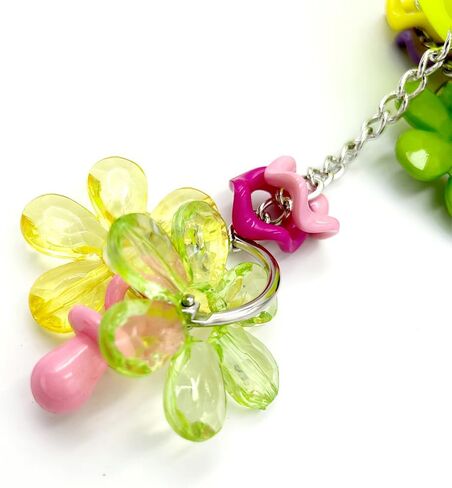 Pullable Bird Plastic Ball Toys with Acrylic Pacifiers and Flowers, Colorful Parrot Toys for Medium and Large Parrot Quaker Monk Parakeet Sun Conures (Light Green) in Saudi Arabia