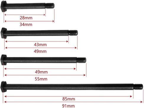 دبوس ذراع التعليق الخلفي الصلب الصلب 7740 7741 7742 لـ 1/5 X-Maxx 6S 8S 1/6 XRT RC Productions （Black） in Saudi Arabia