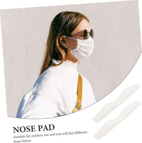 Gatuida 1 Nose Bridge with Tape Nose Bridge Pads Foam Nose Pad Sleeping Cushions Pads Nose Adult Strips Right Nose Bracket Wire Mask Supply Mask Accessories Nose Wire Black Sponge in Saudi Arabia