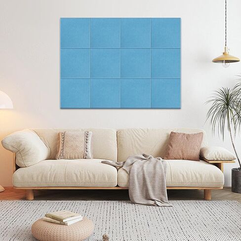 12 Pack Large Cork Board Alternative, 47" x 35" Bulletin Board, Felt Wall Tiles with Safe Removable Adhesive Tabs, Cork Boards for Walls Office School & Home in Saudi Arabia