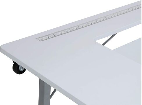 SewingRite SewStation 101 Portable Folding Sewing Table with Steel Legs, White - Perfect for Home, Office and Business in Saudi Arabia