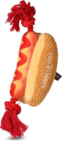 Kenneth Cole Plush Dog Toys - Pizza, Hot Dog & Coffee Cup - Stylish, Durable Squeaky Toys for Small & Medium Dogs in Saudi Arabia