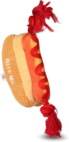 Kenneth Cole Plush Dog Toys - Pizza, Hot Dog & Coffee Cup - Stylish, Durable Squeaky Toys for Small & Medium Dogs in Saudi Arabia