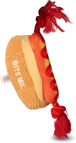 Kenneth Cole Plush Dog Toys - Pizza, Hot Dog & Coffee Cup - Stylish, Durable Squeaky Toys for Small & Medium Dogs in Saudi Arabia