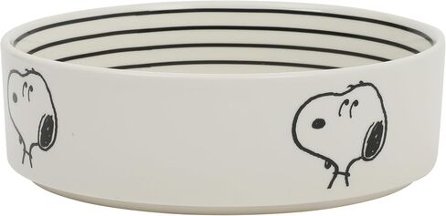 Peanuts Snoopy & Charlie Brown 6 "Stoneware Dog Food Bowl - للكلاب الصغيرة إلى المتوسطة - طبق حيوان أليف لطيف ، متين وسهل التنظيف - تغذية جرو in Saudi Arabia