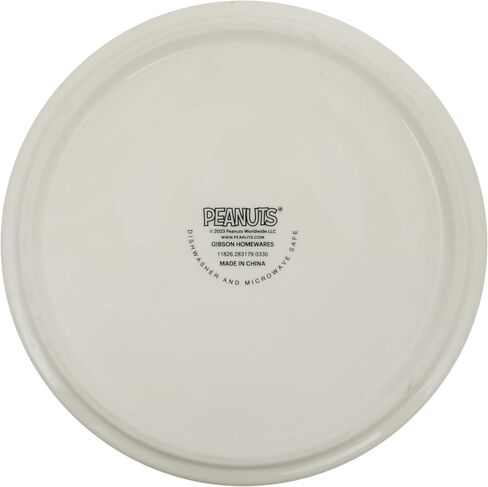 Peanuts Snoopy & Charlie Brown 6 "Stoneware Dog Food Bowl - للكلاب الصغيرة إلى المتوسطة - طبق حيوان أليف لطيف ، متين وسهل التنظيف - تغذية جرو in Saudi Arabia