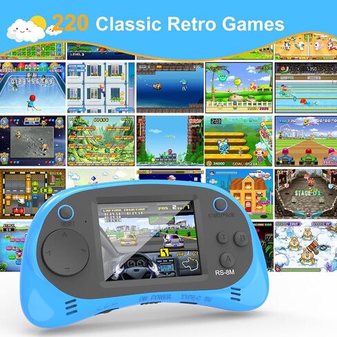 Easegmer Kids Learning Game Console - 220 لعبة تعليمية تتراوح أعمارهم بين 3 و 10 ، شاشة عالية الدقة مع حالة سفر ، قابلة للشحن ودائم ، مثالية للبنين والبنات in Kuwait