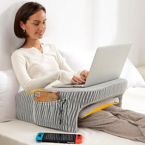Lap Desk Pillow, Reading pillow for Lap, Work pillow for bed, Laptop pillow for lap, Laptop Stand for sitting in bed adult, Memory Foam Bed Desk Pillow for Working, Gaming, Reading, Crocheting in Saudi Arabia