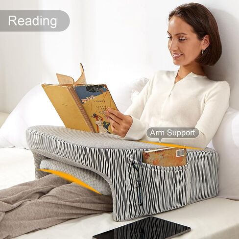 Lap Desk Pillow, Reading pillow for Lap, Work pillow for bed, Laptop pillow for lap, Laptop Stand for sitting in bed adult, Memory Foam Bed Desk Pillow for Working, Gaming, Reading, Crocheting in Saudi Arabia
