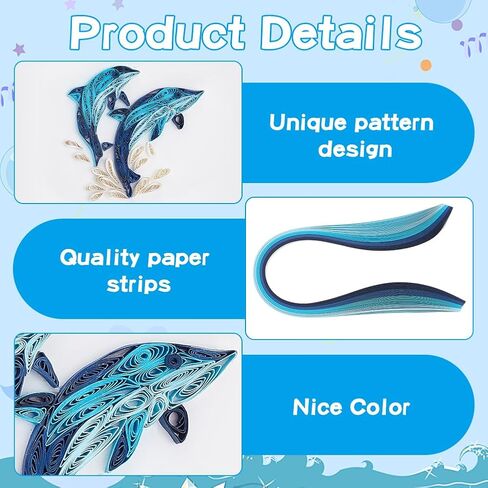WEBEEDY 20 Sets Paper Quilling Kit for Adult DIY Sea Animals Themes Greeting Card Making Kit with Instruction 5 Styles Animal Polar Bear,Sea Turtle,Whale,Penguin,Jellyfish Cards for Birthday Christmas in Saudi Arabia