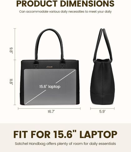 LOVEVOOK Laptop Bag for Women, Computer Work Tote Bag, Business Shoulder Handbag, Office Briefcase for Gift, Travel, Teacher in Saudi Arabia