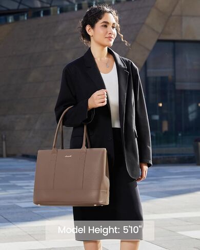 LoveVook Laptop Bag for Women ، حقيبة حمل للكمبيوتر ، حقيبة يد كتف الأعمال ، حقيبة Office للهدية ، السفر ، المعلم in Saudi Arabia