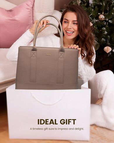 LoveVook Laptop Bag for Women ، حقيبة حمل للكمبيوتر ، حقيبة يد كتف الأعمال ، حقيبة Office للهدية ، السفر ، المعلم in Saudi Arabia