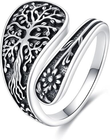 عباد الشمس ملعقة خواتم 925 الفضة الاسترليني قابل للتعديل خمر بوهو الفيروز عباد الشمس الإبهام خواتم عباد الشمس مجوهرات زهرة هدايا عيد ميلاد للنساء الفتيات in Kuwait