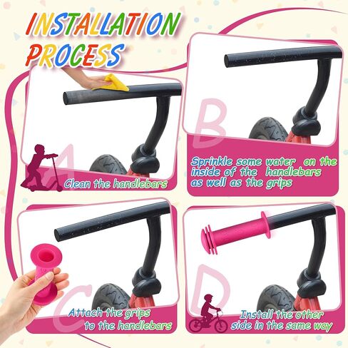 Bike Handle Grips - Non-Slip Rubber Bicycle Handlebar Grips for Kids Girls Boys Bikes, Mountain Bikes, Road Bikes, Beach Cruiser Bikes, Scooters (Purple) in Saudi Arabia