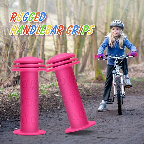 Bike Handle Grips - Non-Slip Rubber Bicycle Handlebar Grips for Kids Girls Boys Bikes, Mountain Bikes, Road Bikes, Beach Cruiser Bikes, Scooters (Purple) in Saudi Arabia
