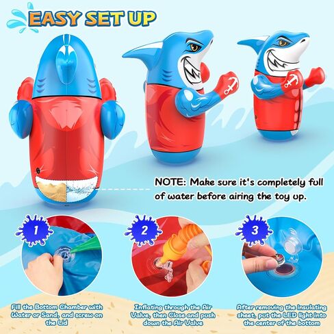 2025 أسماك القرش المحدثة قابلة للنفخ للأطفال ، 47 '' 'Thark Toys for Kids ، عيد ميلاد متين في داخلي وخارجية مصمم بشكل فريد للأولاد من 3 إلى 8 سنوات in Kuwait