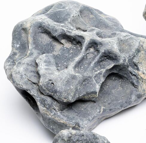 Natural Slate Stone for Aquariums, Fish Tanks, Terrariums, Aquascaping and Amphibian Enclosures, Mix of Large and Medium Size Rocks - by SubstateSource (5 Pounds, Red River) in Saudi Arabia