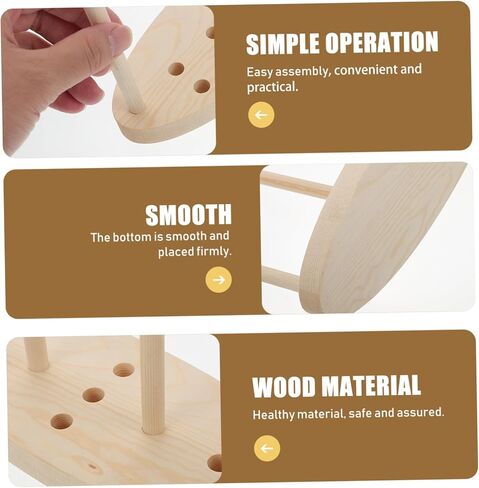 Tehaux 1set DIY Bowknot Maker أداة حرفة خشبية لزخارف الشريط صنع الزهور وأقواسها متينة وسهلة الاستخدام مع in Kuwait