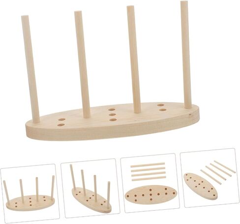 Tehaux 1set DIY Bowknot Maker أداة حرفة خشبية لزخارف الشريط صنع الزهور وأقواسها متينة وسهلة الاستخدام مع in Kuwait