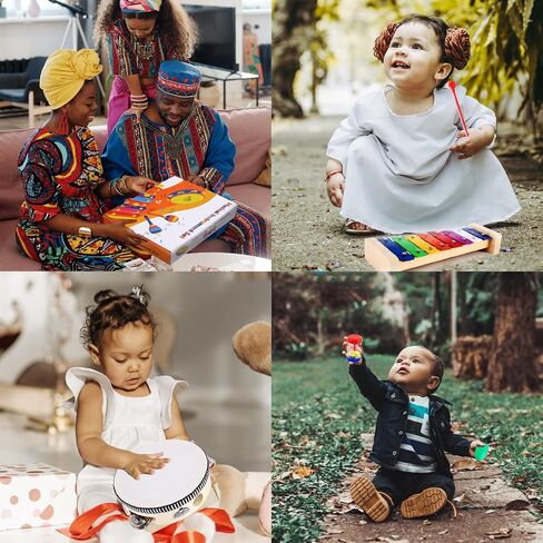 EASTROCK 13 Pcs Musical Instruments Set Toy for Children,Best Gifts for Children,Include Tambourine,Xylophone,Triangle Instrument,Guiro,Maracas,Castanets,Wrist Bells in Saudi Arabia