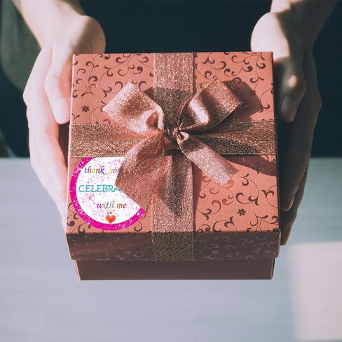 120pcs شكرا لك على الاحتفال مع ملصقات لي ، 2 بوصة ملونة شكر ملصق لك الملصقات ، جولة زفاف عيد ميلاد ديكورات الصناديق والأظرف والبطاقات in Kuwait