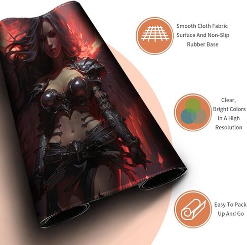 Playmat Board Game MTG Duel Playmat Trading Card 23.6 x 13.8in Stitching Edges Compatible for TCG CCG RPG OCG with Card Zones Including Storage Bags (No Zone,Mouse Wizard) in Saudi Arabia