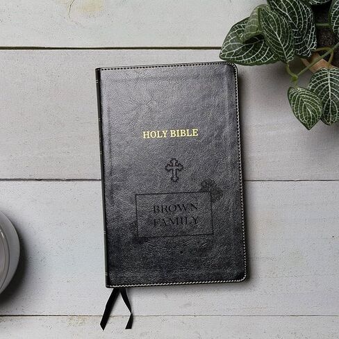 كتاب Printualist Personalized Gift Bible مع اسم محفور ، KJV ، الفيروز ، إصدار King James ، إصدار رسائل حمراء ، طباعة الراحة ، جلد فو ، in Kuwait