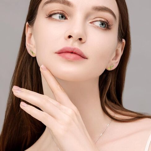 عمل رومانسي النمر أقراط 925 الفضة الاسترليني النمر الزحف أقراط مجوهرات للنساء عيد ميلاد in Kuwait