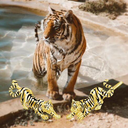 عمل رومانسي النمر أقراط 925 الفضة الاسترليني النمر الزحف أقراط مجوهرات للنساء عيد ميلاد in Kuwait