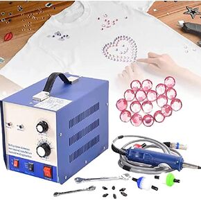 Pearl Beads Setting Machine,No Need Glue,Rhinestone Setter and Applicator with 7 Different Drill Bits,DIY Beads Rhinestone Press Fixing Machine