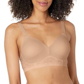 PLAYTEX Women's Secrets, ComfortFlex Wirefree Full-Coverage, Wireless Convertible T-Shirt Bra