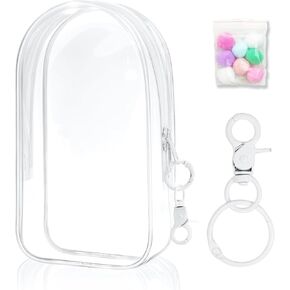 Clear Figure Display Bag for Labubu, Hanging Display Case, Protective Case, Plastic PVC Storage Box(No Doll,7inch)