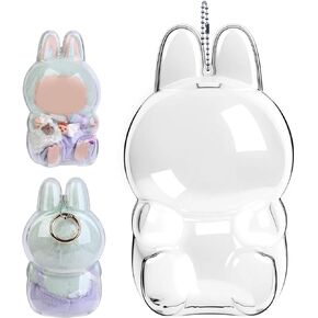 Display Box for labubu case ,Dust Protection for bubu Display case, Display Bag for labubucase, Protective case for bubu Have a seat,Pinch The case's Ears Firmly—Click! It Closes smoothly