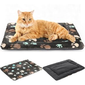 Namalu 2 Pcs Dog Crate Pads Washable Cat Bed Mat for Small Dog Reversible Kennel Pad for Crate Pet, Cool and Warm Soft Pet Sleeping Mat Machine, 18 x 24 Inch