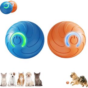 Smart Jumping Ball Toy for Cats, Duraspin Electric Cat Ball, Interactive Cat Toys for Indoor Cats Interactive Dog Balls duraspin Smart Dog Toy for Puppy - （2Pack-Orange & Bule）