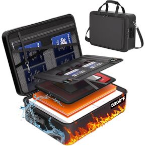 5200°F Fireproof Document Box, Important Document Organizer, Document Safe Box Fireproof Waterproof, 2025 Latest Model