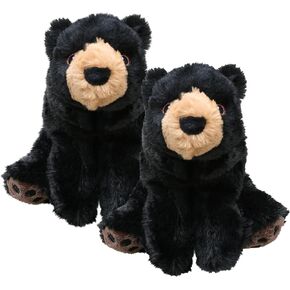 KONG Comfort Kiddos Black Bear 2-Pack - Large Sized Soft Plush Dog Toy - Stuffed with Large Squeaker