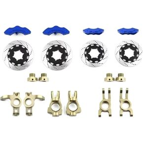 RC Upgrade Parts for KM Raytheon for Rally Car C3 E8414 E8415 1/7 RC Car Upgrade Accessories 1 Set Disc Brake Set Caliper(Blue Black)