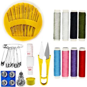 Portable Sewing Kit for Travel, Home & DIY – Complete Sewing Supplies with Thread, Needles, Scissors, Buttons, Measuring Tape – Perfect Gift for Beginners, Kids, Adults, Moms & Grandmas in Kuwait