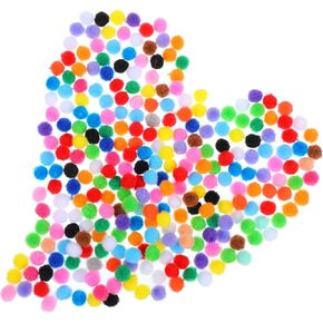 Ouligay 1cm Small Pom Poms for Crafts, Mini Tiny Pompoms for Craft, 0.39 Inch Fuzzy Fluffy Pom Poms Balls Assorted for DIY Art Decorations Accessories