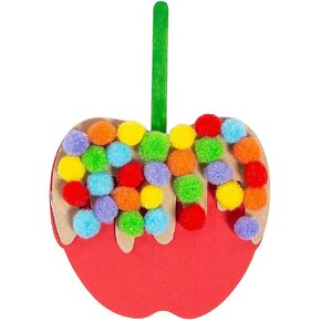 Fun Express Caramel Apple مع مجموعة Pom -Poms Craft - تصنع 12