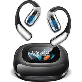 AI Translation Earbuds Real Time, LCD Touchscreen Real-Time Translator for 144 Languages & Accents Includes Free Subscription Translation Device Earphones for Travel Business Learning, Black