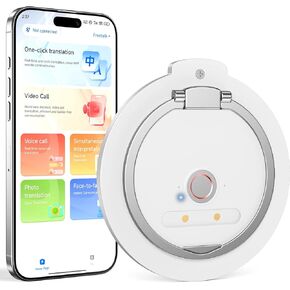 Voice Translation Recorder, AIVWVT Language Translator Device, NO FEE for Translation & Transcription, 140+ Language Translator for Meeting Lecture Travel White