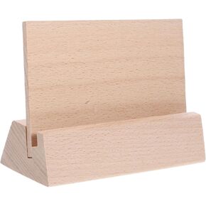 Wooden Desk Calendar Base Rustic Display Stand for Photos Notes and Cards Natural Wood Table Holder for Weddings Office Decor and Events