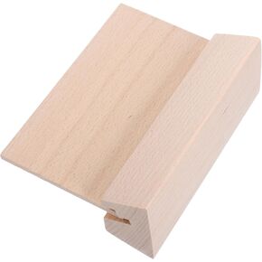 Homoyoyo Wooden Calendar Holder Stand for Desk Wedding Table Decoration Compact Postcard Display Base Solid Wood Construction with Generous Slot for Cards and Photos Long