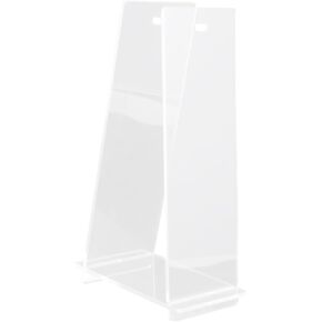 HOMSFOU Stylish Acrylic Desk Calendar Stand Multi Functional Transparent Flip Calendar Holder for Office Home Modern Design Elegant Minimalist Tabletop Accessory