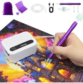 YXFEIR Electric Diamond Painting Pen,Diamond Art Kits for Adults with Storage Bag,Wax-Free/Ultra-Quiet Operation,Cordless Rechargeable Diamond Art Accessory Tool for DIY 5D Diamond Painting Pen