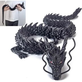 40inch Super Large 3D Printed Dragon,Bigger Fidget Crystal Dragon Toys,3D Printed Stuff Animals Toys,Articulated Dragon for Home Office Desk Wall Decor (Luminous Blue) in Kuwait